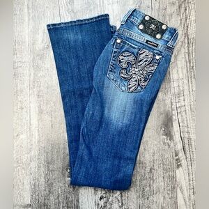 Miss Me Denim Jeans with Silver Accents